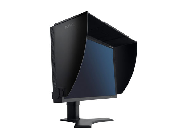NEC P221W Con la visera del kit montada